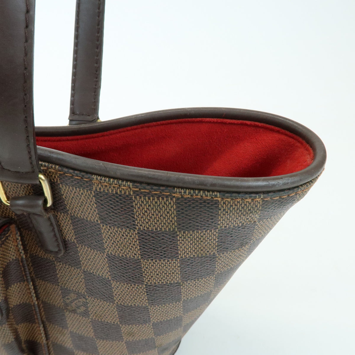 Louis Vuitton Manosque Damier, Brown, Canvas, Handbag