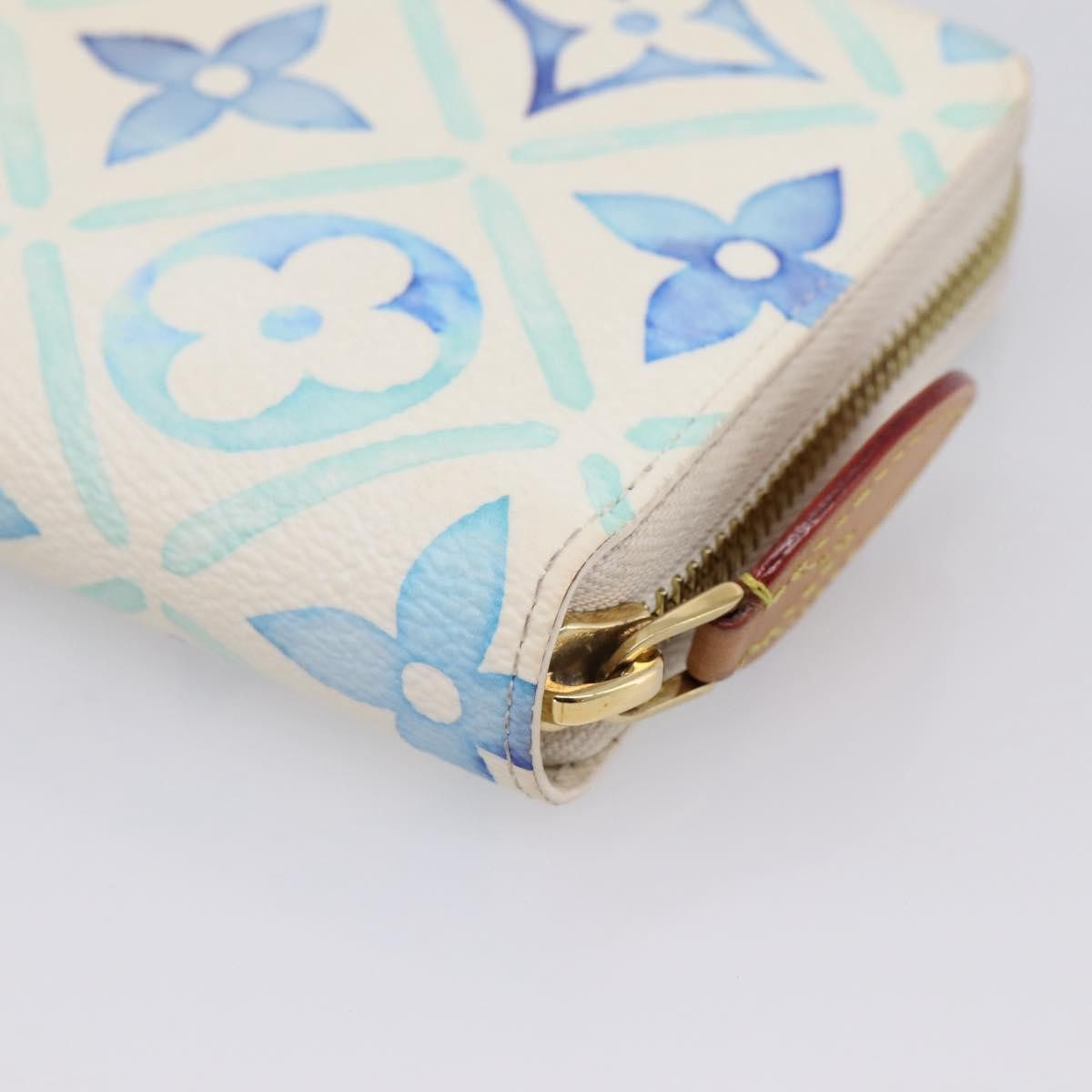 Louis Vuitton Zippy By The Pool Monogram Tile Canvas, Blue, Canvas, Wallet