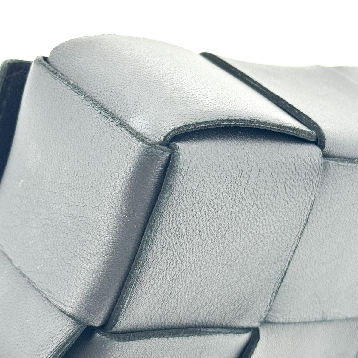 Bottega Veneta Cassette Maxi Intrecciato Leather, Black, Leather, Crossbody Bag
