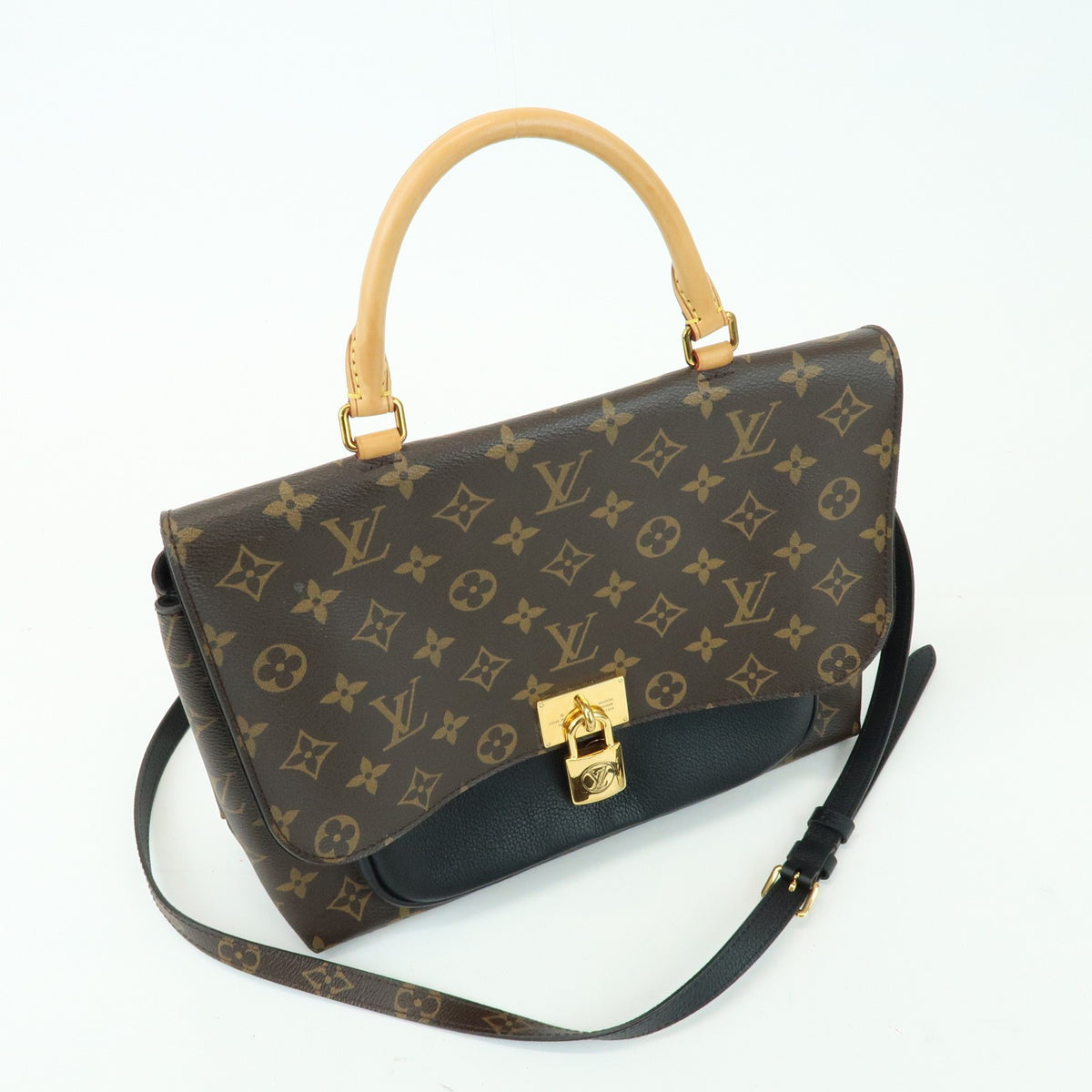 Louis Vuitton Marignan Monogram Canvas with Leather, Brown, Canvas, Handbag