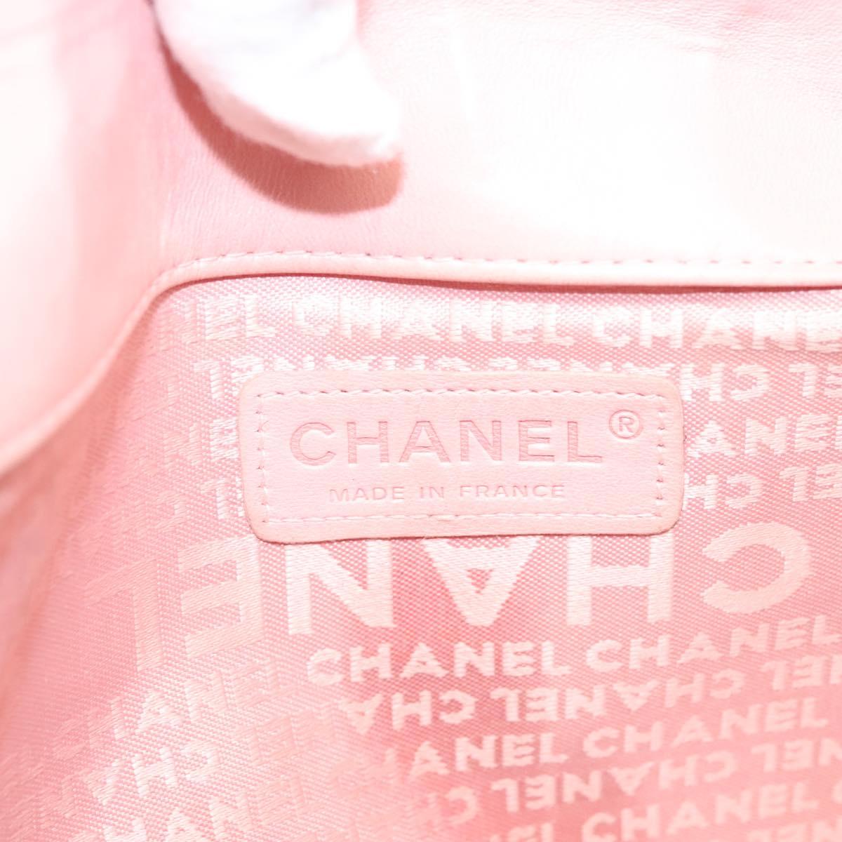 Chanel Mademoiselle Chocolate Bar Clutch Quilted Lambskin, PINK, LEATHER, Shoulder bag