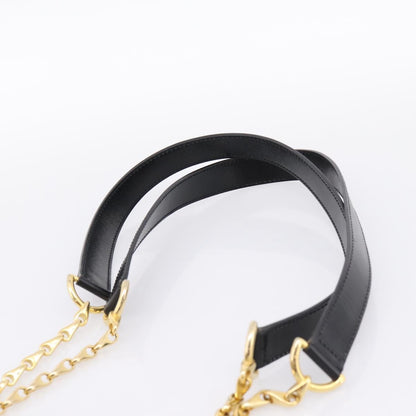 Celine Shoulder Leather, Black, Leather, Shoulder Bag