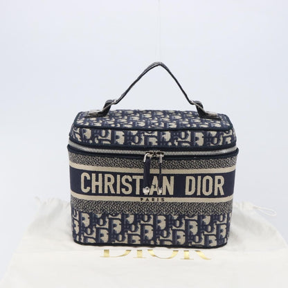 Christian Dior DiorTravel Vanity Case Oblique Canvas, Navy, Canvas, Handbag