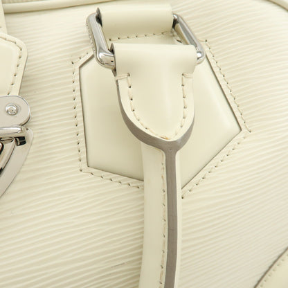 Louis Vuitton Montaigne Bowling Epi Leather, White, Leather, Handbag