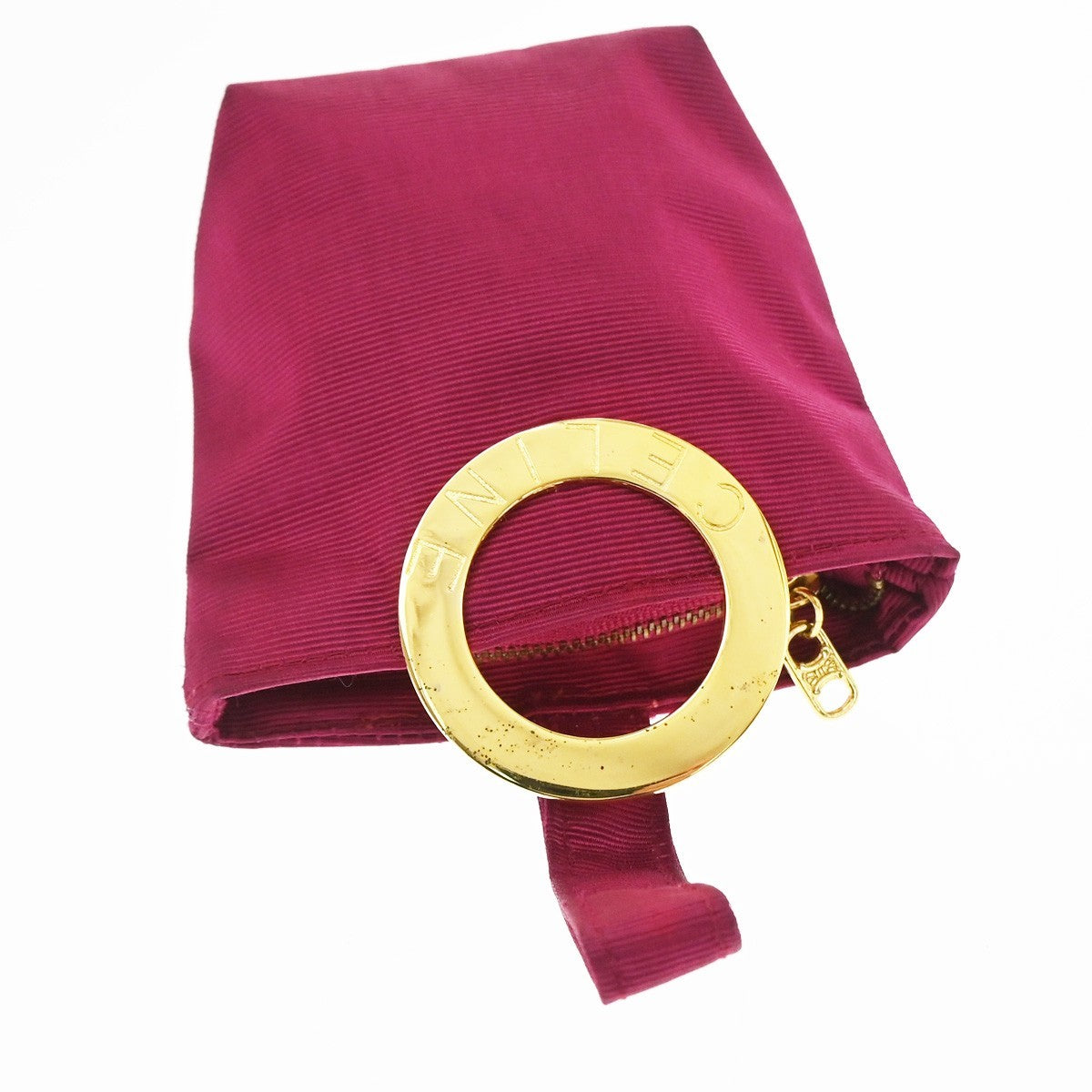 Celine Circle Logo Pouch Canvas, Purple, Canvas, Clutch