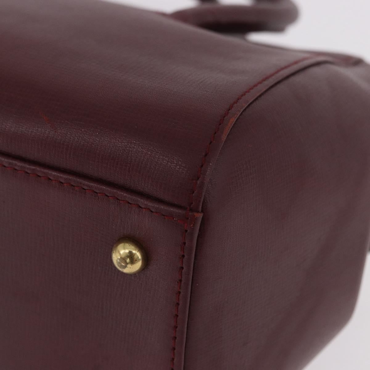 Cartier Must Line Leather, Burgundy, Leather, Handbag