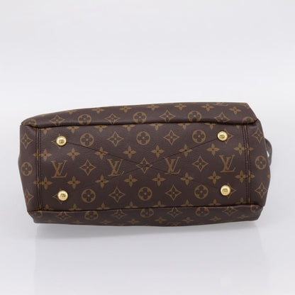 Louis Vuitton Pallas Monogram Canvas with Leather, Brown, Canvas, Tote Bag