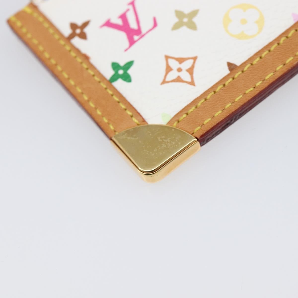 Louis Vuitton Pochette Clés Monogram Canvas, White, Canvas, Wallet