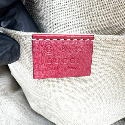 Gucci Convertible Dome Satchel Guccissima Leather, Burgundy, Leather, Handbag