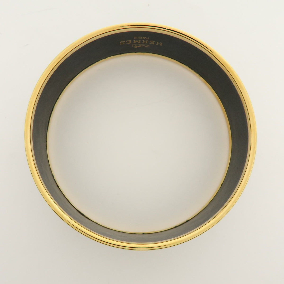 Hermes Caleche Bangle Enamel, Gold, Gold Plated, Bracelet
