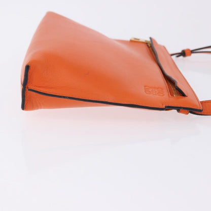 Loewe T Messenger Leather, Orange, Leather, Crossbody Bag