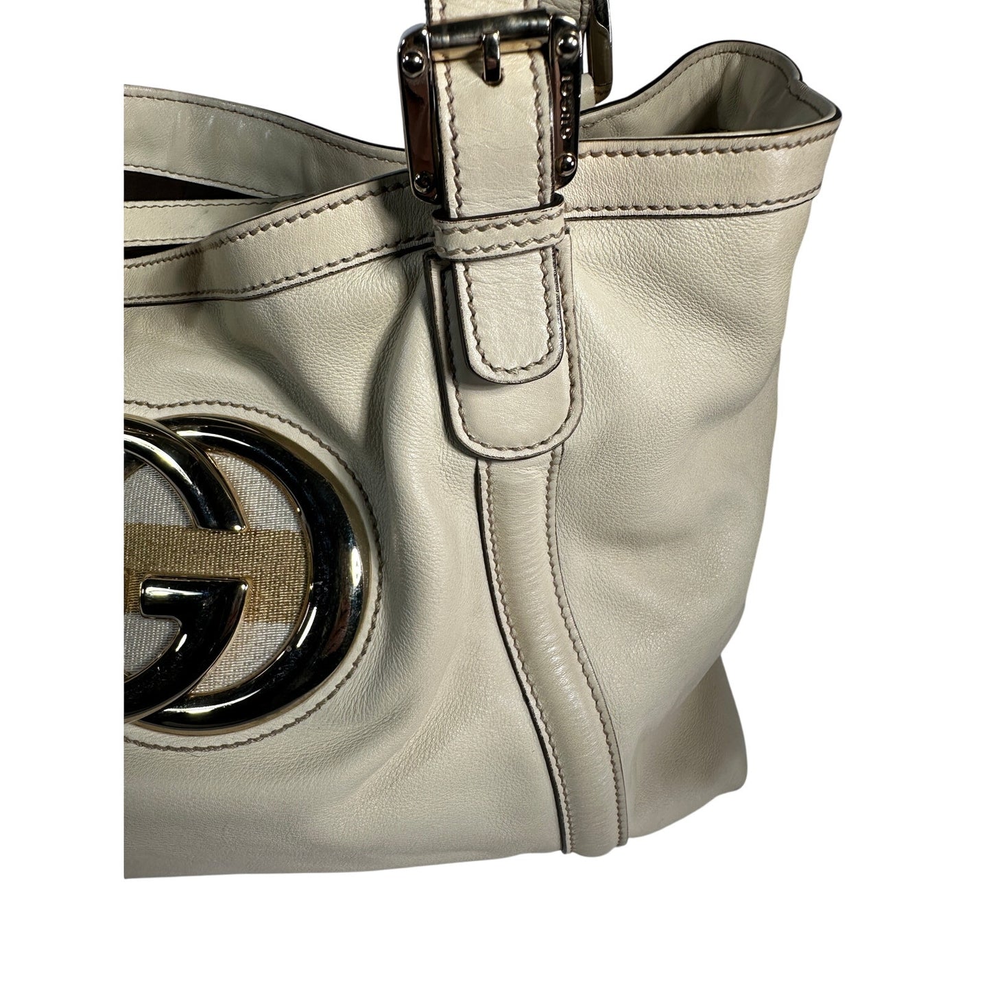 Τσάντα Tote GUCCI Britt από δέρμα μοσχαριού