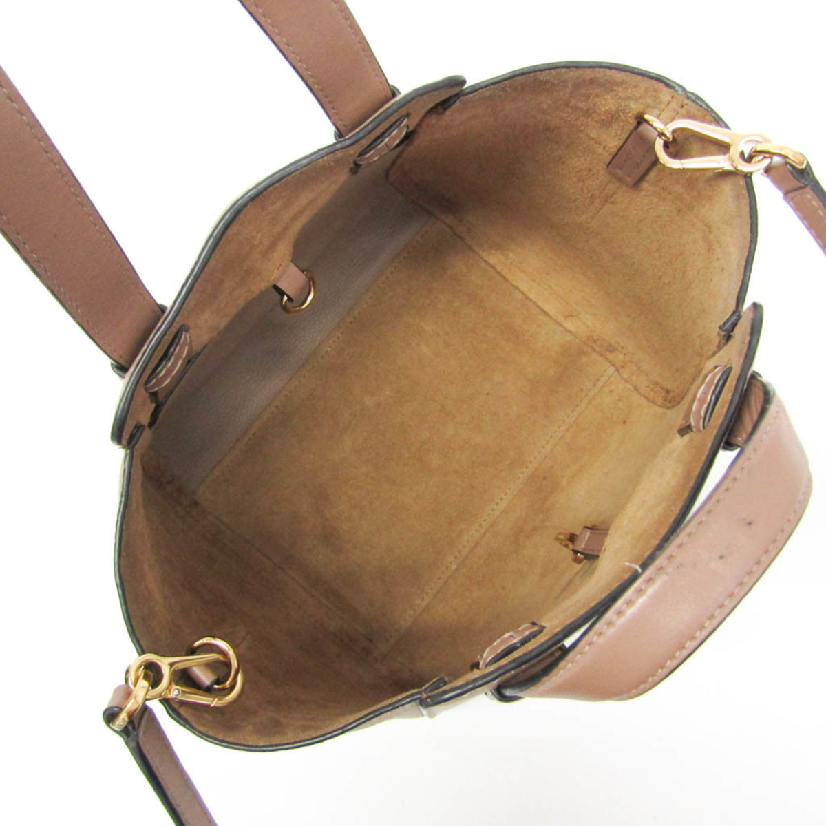 Loewe Hammock Nugget Leather, Beige, Leather, Handbag