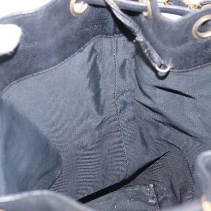 Chanel Vintage CC Drawstring Bucket Caviar, Black, Leather, Handbag