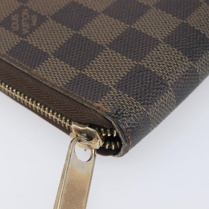Louis Vuitton Zippy Organizer Damier, Brown, Canvas, Wallet