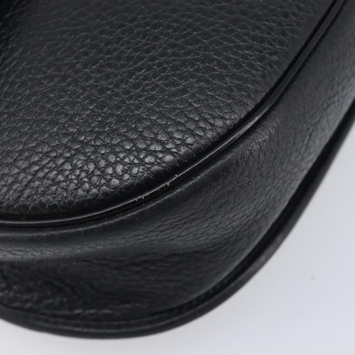 Christian Dior Vintage CD Flap Leather, Black, Leather, Shoulder Bag