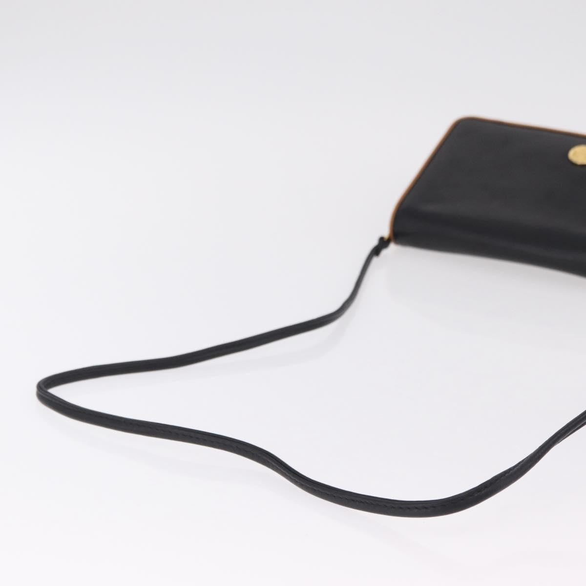 Celine Flap Shoulder Leather, Black, Leather, Shoulder Bag