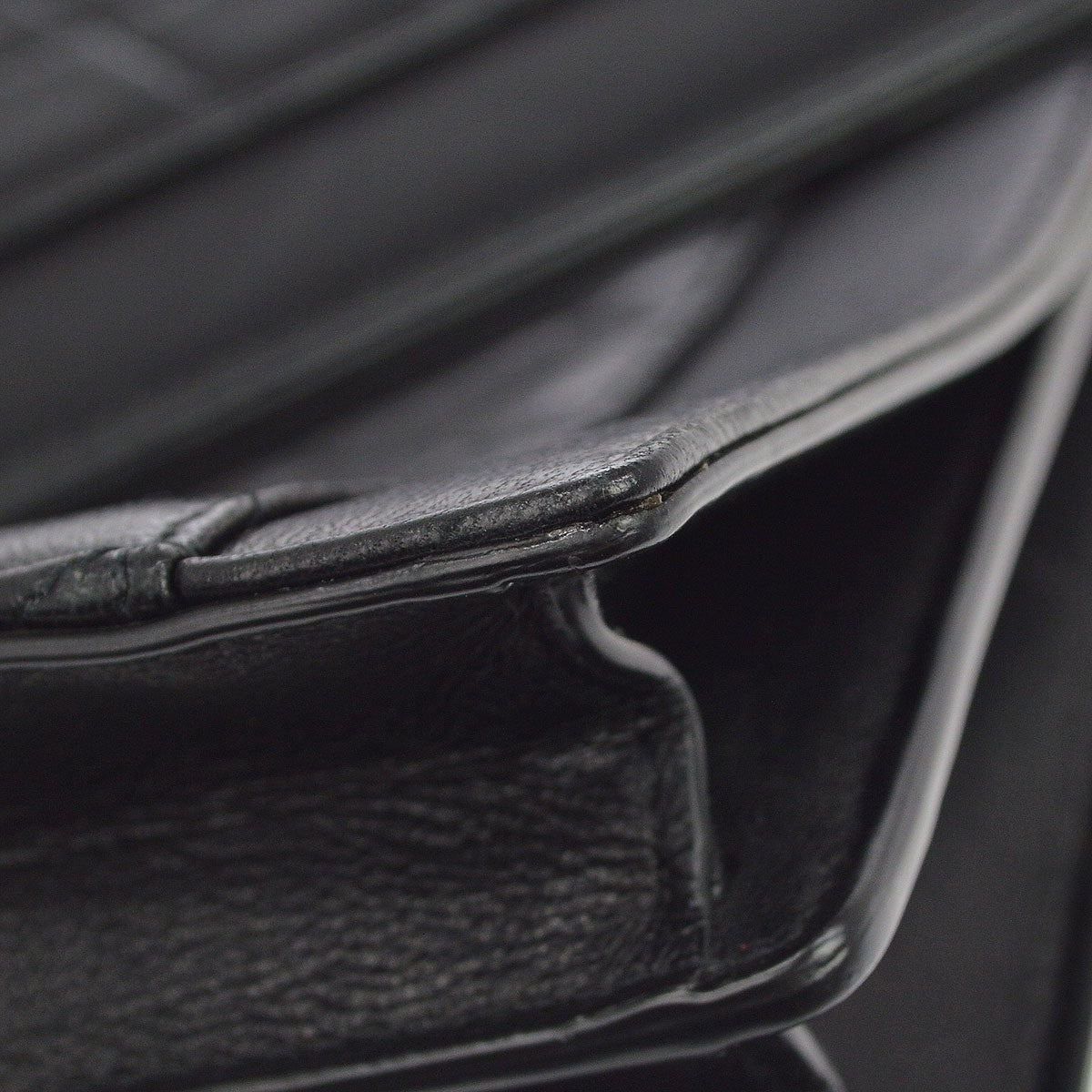 Saint Laurent Gaby Envelope Satchel Quilted Leather, Black, Leather, Handbag