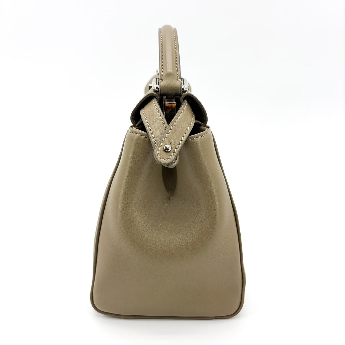 Fendi Peekaboo Soft Leather, Beige, Leather, Handbag