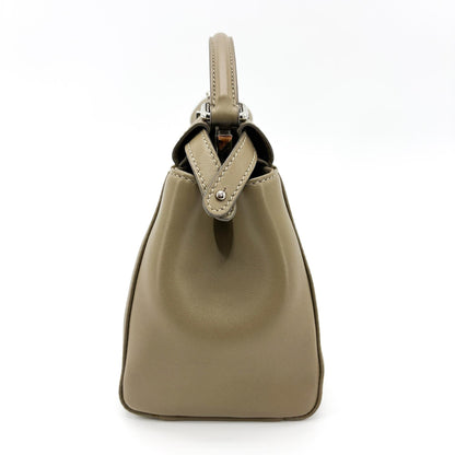 Fendi Peekaboo Soft Leather, Beige, Leather, Handbag