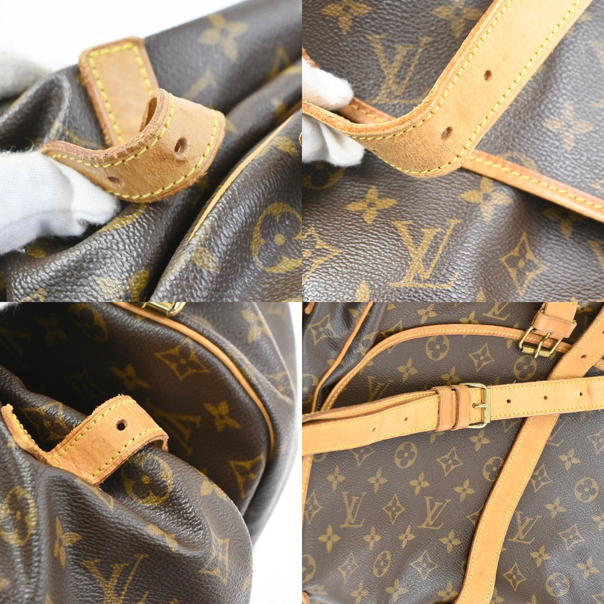 Louis Vuitton Saumur Monogram Canvas, Brown, Canvas, Handbag
