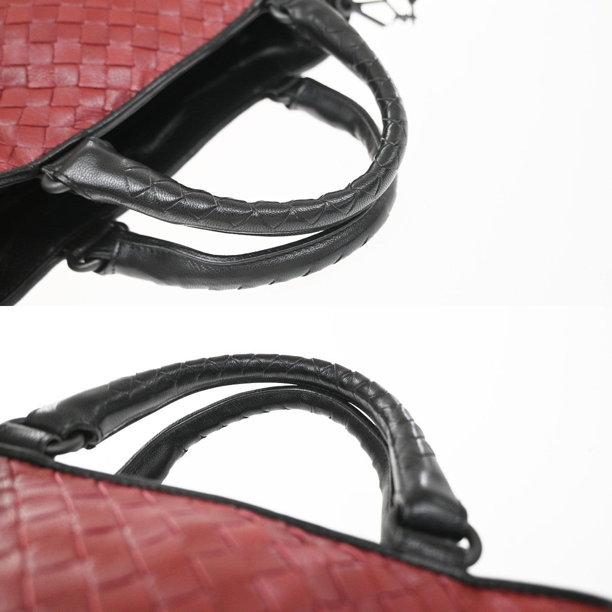 Bottega Veneta Convertible Open Tote Intrecciato Nappa, Red, Leather, Tote Bag