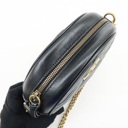 Gucci GG Marmont Round Matelasse Leather, Black, Leather, Shoulder Bag