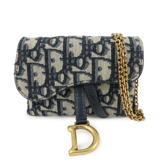 Christian Dior Saddle Pouch Leather, Beige, Canvas, Clutch