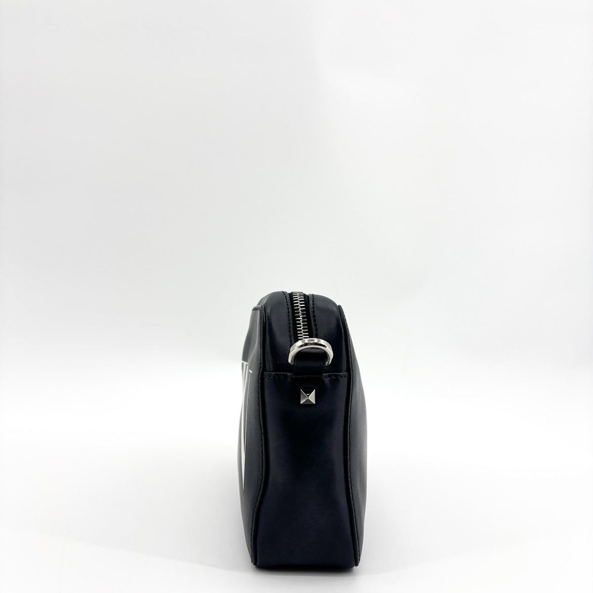 Valentino Garavani VLTN Camera Leather, Black, Calfskin, Crossbody Bag