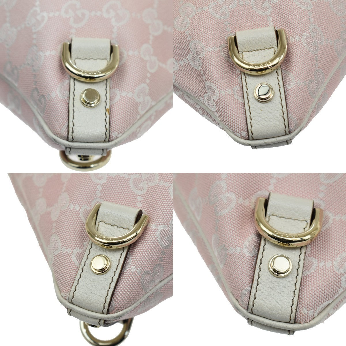 Gucci Abbey D-Ring Messenger GG Canvas, Pink, Canvas, Handbag