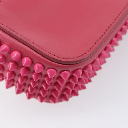 Christian Louboutin Sweet Charity Spiked Leather, Pink, Leather, Crossbody Bag