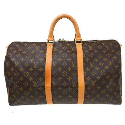 Louis Vuitton Keepall Monogram, Brown, Canvas, Travel Bag