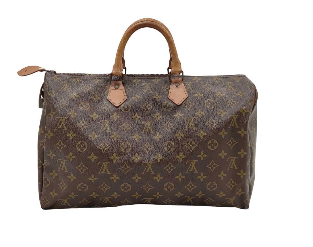Louis Vuitton Speedy Handbag Monogram Canvas, Brown, Canvas, Handbag