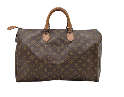 Louis Vuitton Speedy Handbag Monogram Canvas, Brown, Canvas, Handbag