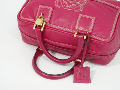 Loewe Amazona Leather, Pink, Leather, Handbag