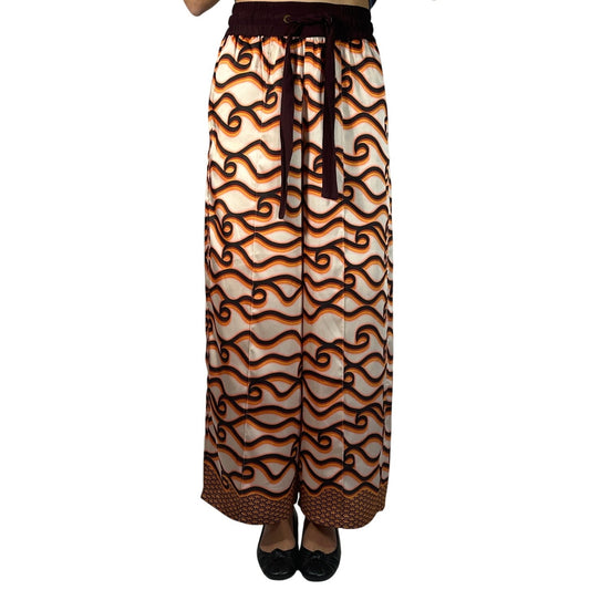 Scotch & Soda Abstract Print Wide Leg Pants