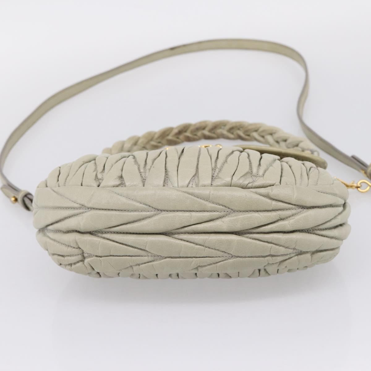 Miu Miu Beau Top Handle Leather, Beige, Leather, Handbag