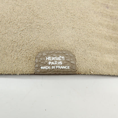 Hermes Ulysses Agenda Cover Leather, Beige, Leather, Briefcase