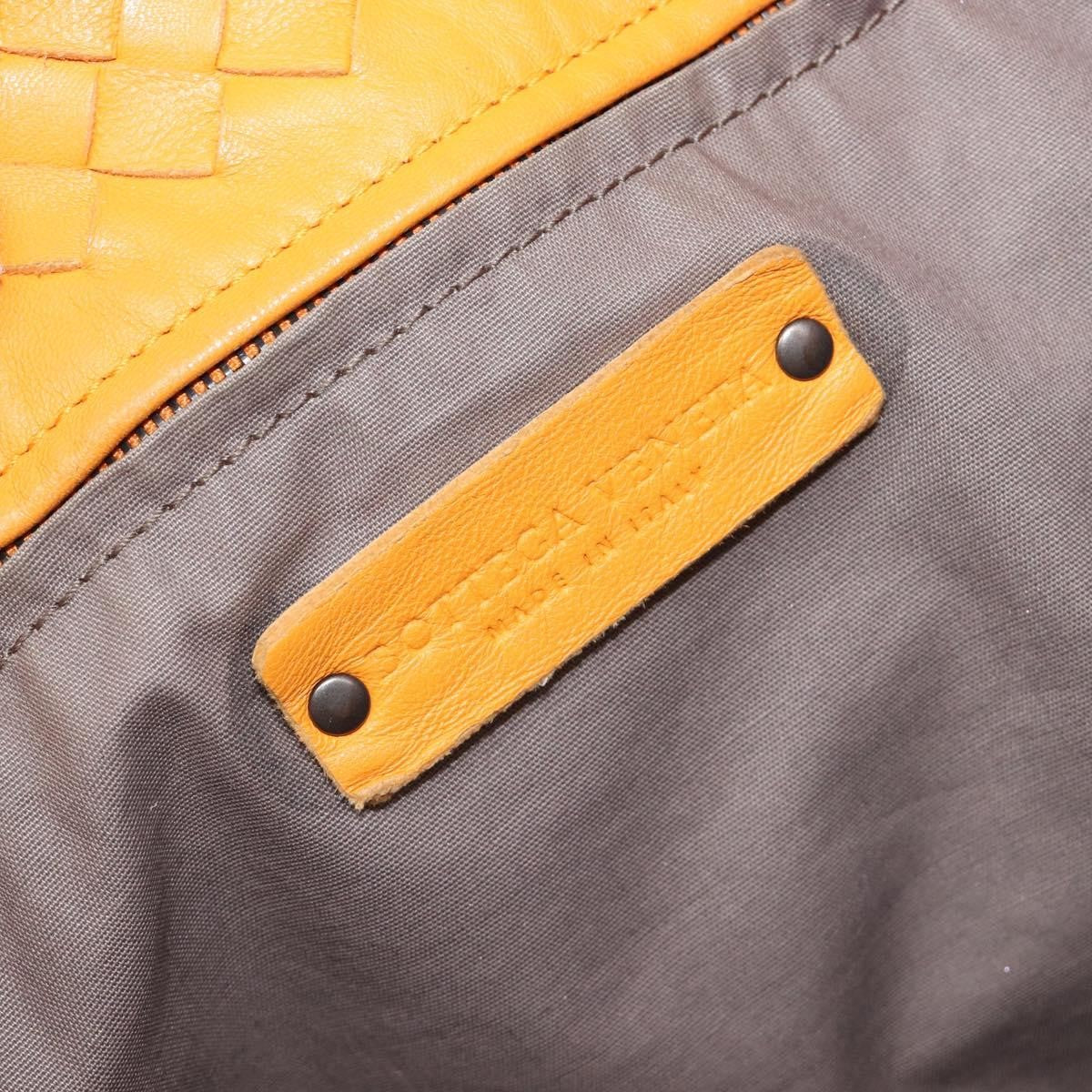 Bottega Veneta Capri Intrecciato Nappa, Orange, Leather, Tote Bag