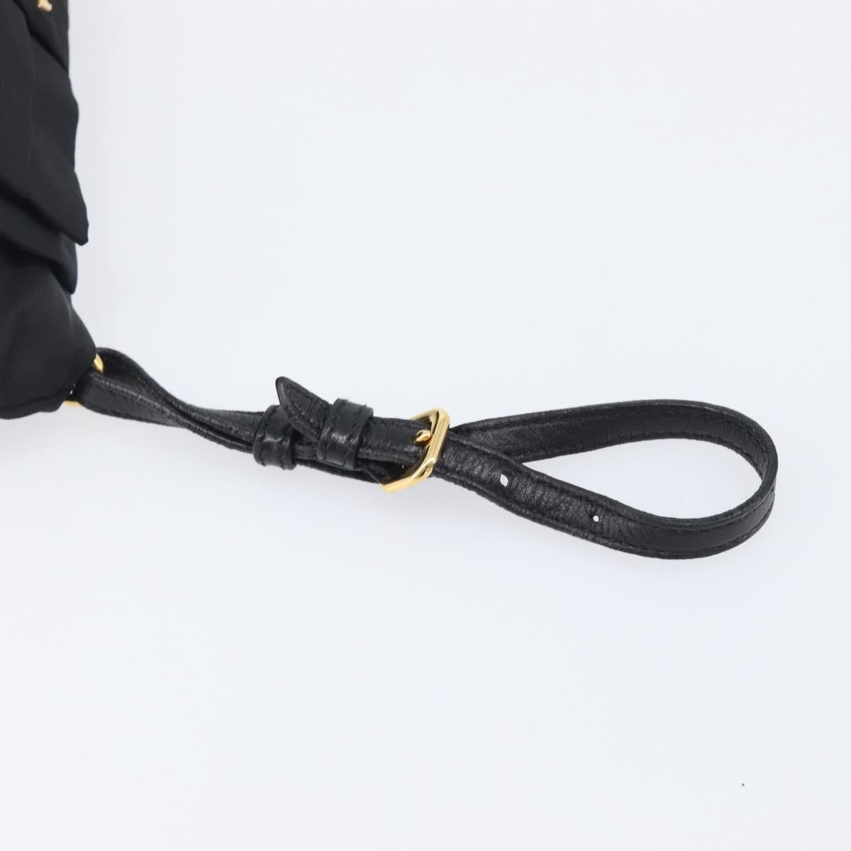 Prada Bow Wristlet Tessuto, Black, Nylon, Clutch