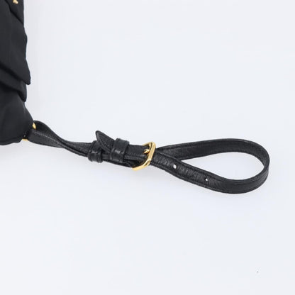 Prada Bow Wristlet Tessuto, Black, Nylon, Clutch