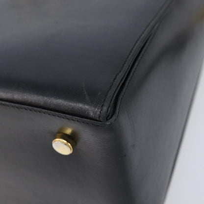 Salvatore Ferragamo Convertible Top Handle Leather, Black, Leather, Handbag