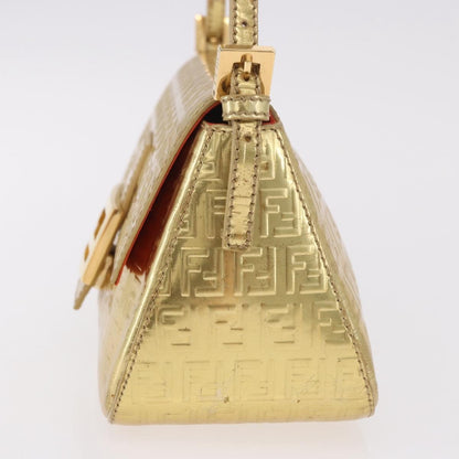 Fendi Mamma Baguette Zucchino canvas, Gold, Canvas, Shoulder Bag