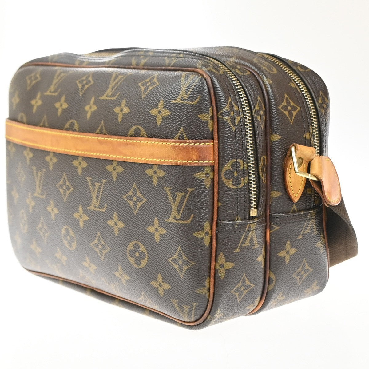 Louis Vuitton Reporter Monogram Canvas, Brown, Canvas, Shoulder Bag
