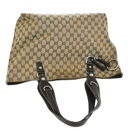 Gucci Icon Bit GG Canvas, Brown, Canvas, Tote Bag
