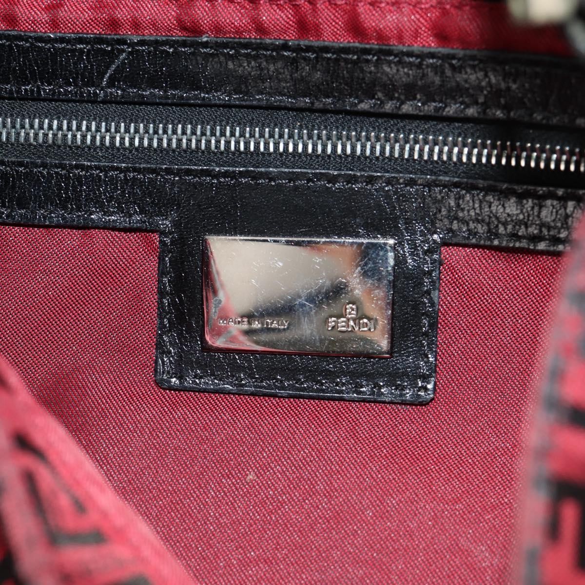 Fendi Baguette Zucchino Canvas, Red, Canvas, Handbag