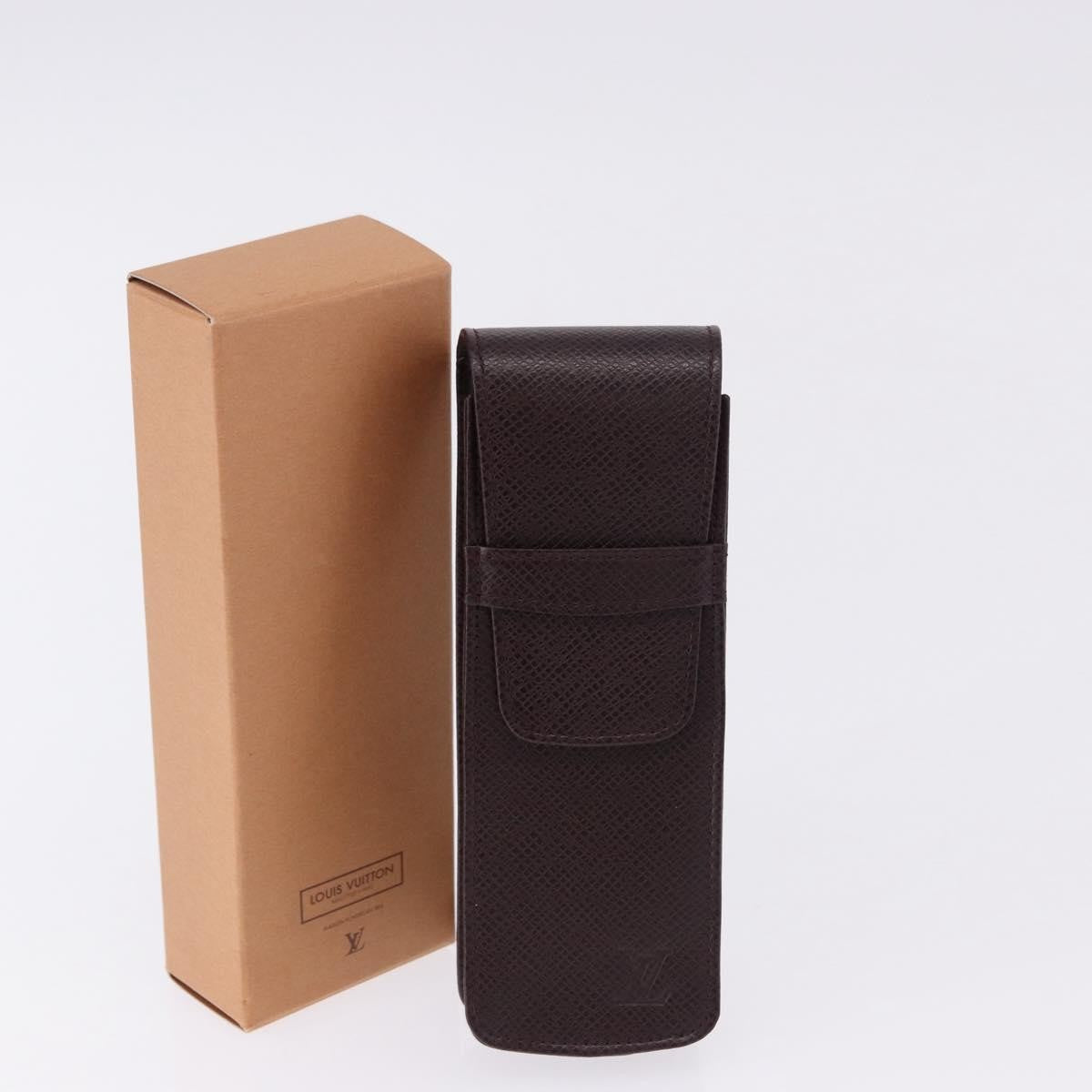 Louis Vuitton Etui à stylo Leather, Brown, Leather, Clutch