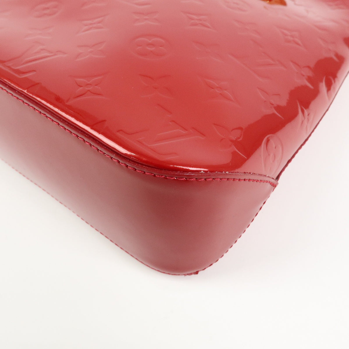 Louis Vuitton Brentwood Monogram Vernis, Red, Patent Leather, Handbag
