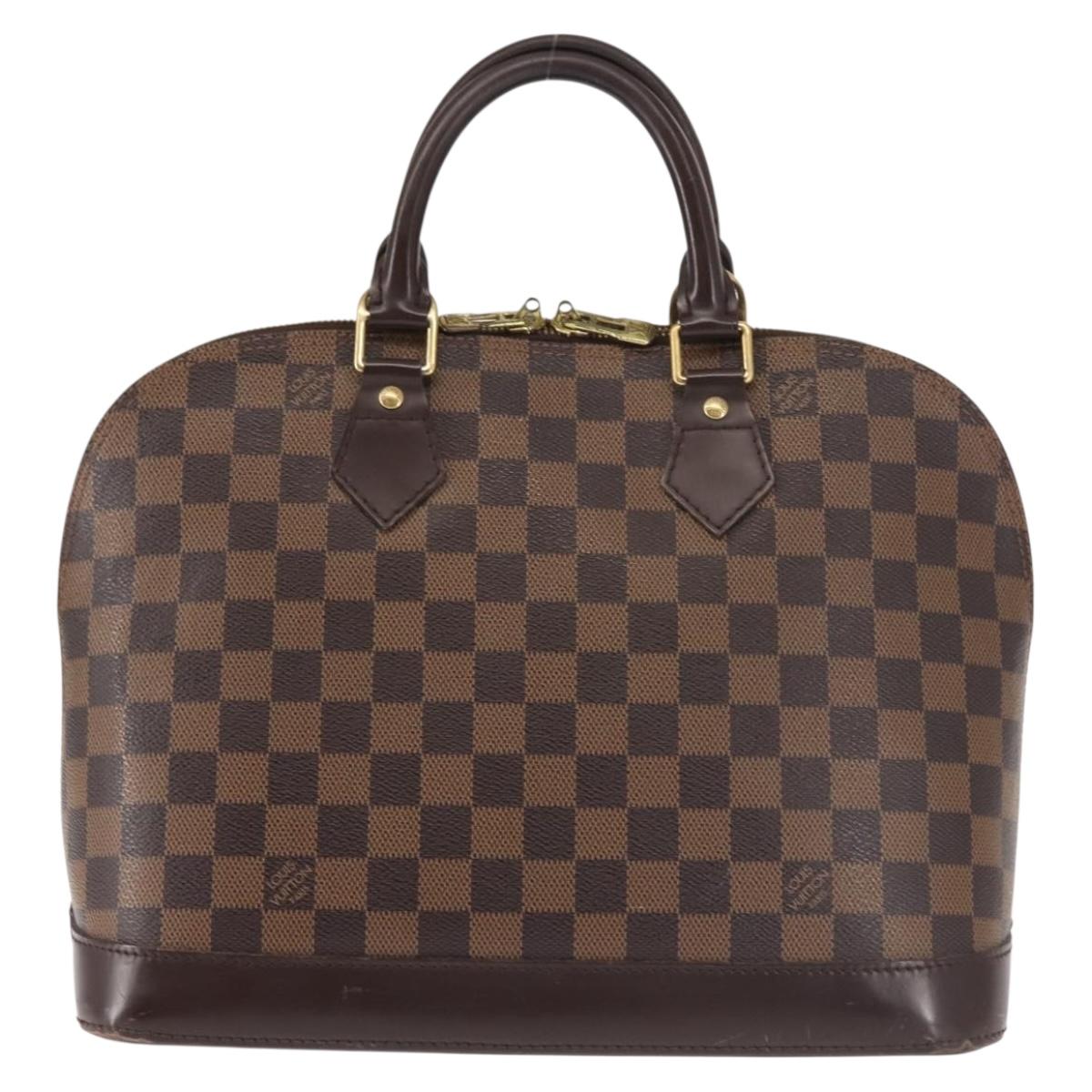 Louis Vuitton Alma Handbag Damier, BROWN, CANVAS, Handbag