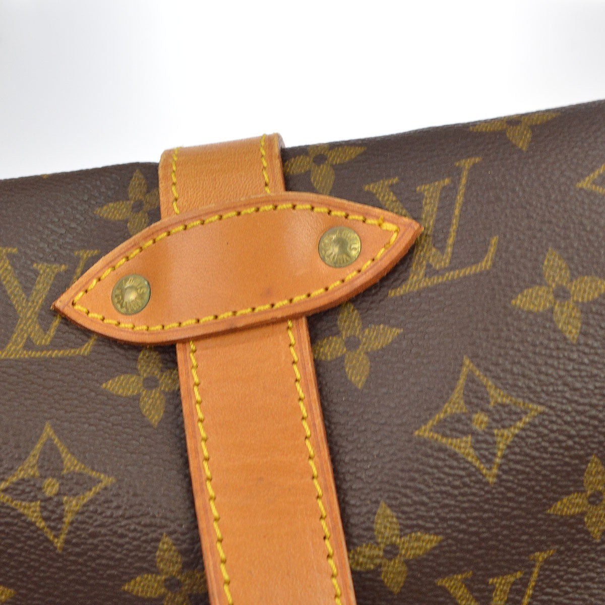 Louis Vuitton Saumur Monogram Canvas, Brown, Canvas, Shoulder Bag